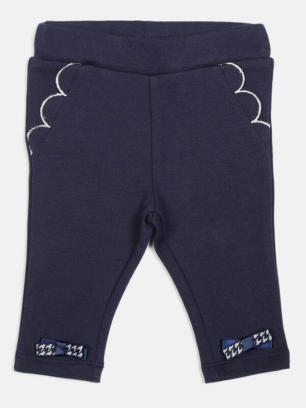 Knitted Long Trousers -Navy image number 0